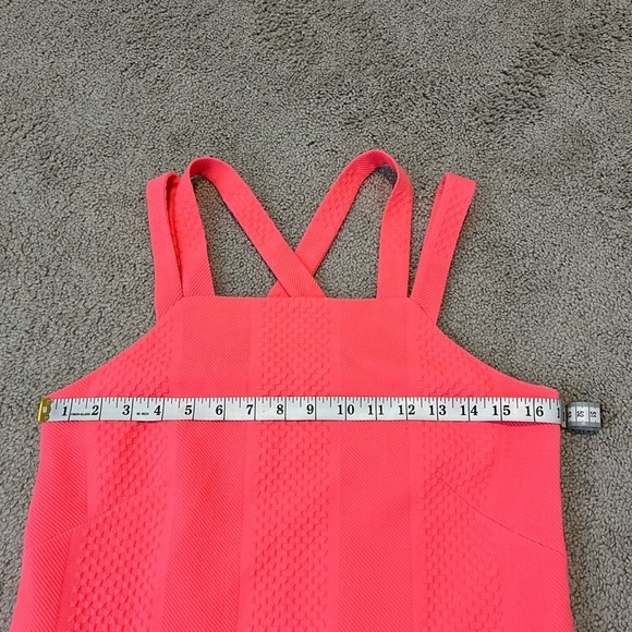 Nanette Lepore Coral Criss-Cross Strap Stretchy Mini Sun Dress. Size 8. - Picture 10 of 12